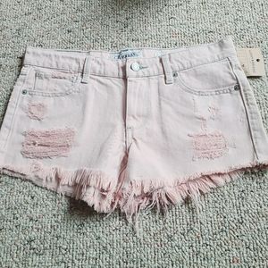 NWT Lucky Brand Destroyed Denim Shorts Size 2/26